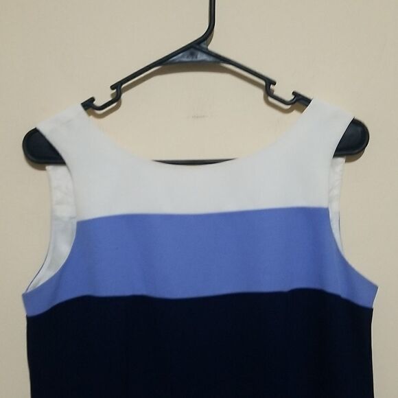 S.L. Fashion Blue Sleeveless Dress Sz 8P - Picture 4 of 9